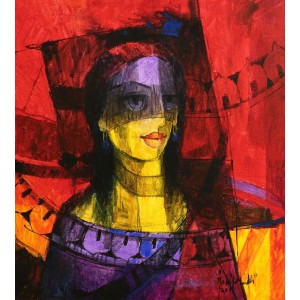 Janisar Ali, 14 x 16 Inch, Acrylic on Canvas, Figurative Painting, AC-NAL-040